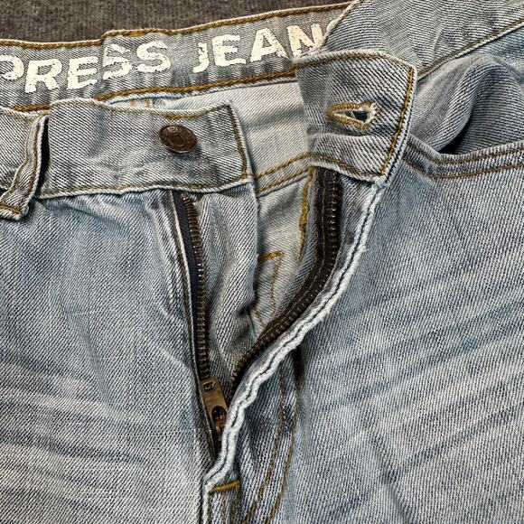 Express Jeans Mens 32x30* Light Wash Low Rise Classic Bootcut Kingston Western - Picture 10 of 13